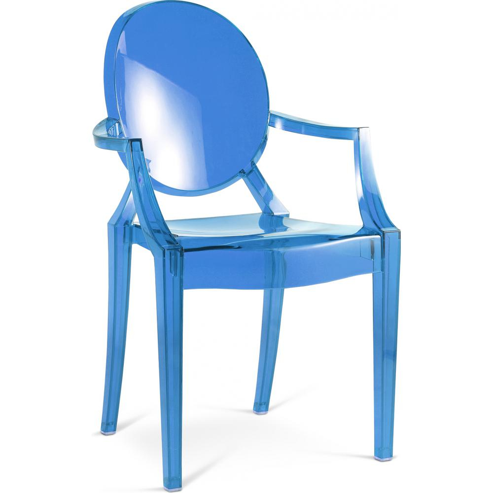  Buy Children's Chair - Children's Chair Transparent Design - Louis XIV Blue transparent 54010 - in the UK