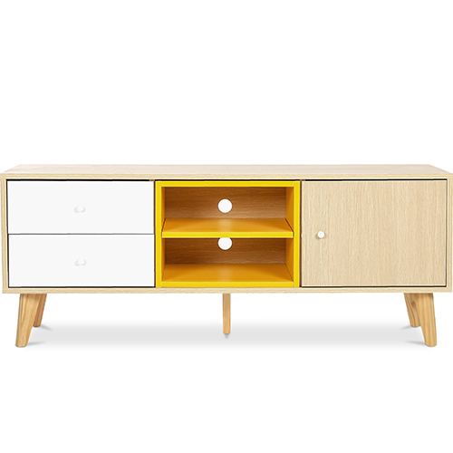  Buy Wooden TV Stand - Scandinavian Design - Daven Yellow 59657 - in the UK