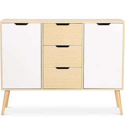 Wooden Sideboard - Scandinavian Design - 3 drawers - Roger image 8