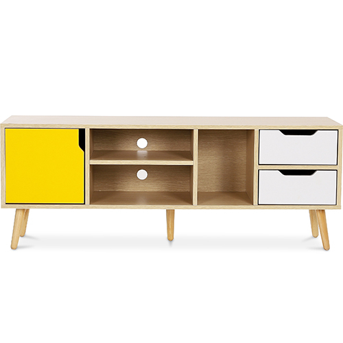  Buy Wooden TV Stand - Scandinavian Design - Aren Yellow 59660 - in the UK