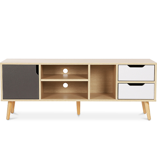  Buy Wooden TV Stand - Scandinavian Design - Aren Grey 59660 - in the UK