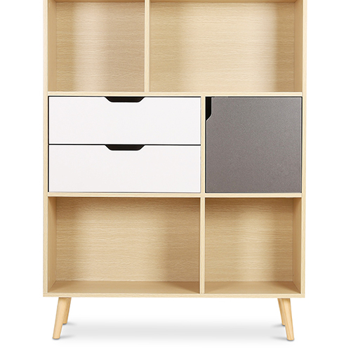  Buy Wooden Bookshelf - Scandinavian Design - Pol Natural wood 59648 - in the UK