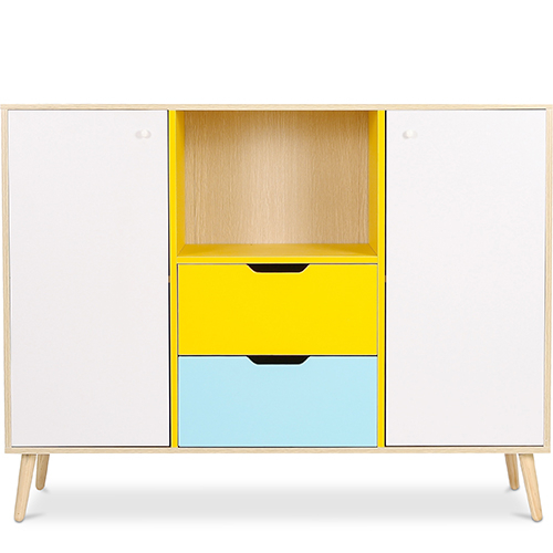  Buy Wooden Sideboard - Multicolor Design - Scandinavian Style - Grap Multicolour 59651 - in the UK
