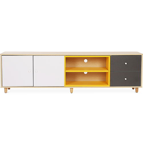  Buy Wooden TV Stand - Scandinavian Design - Bena Multicolour 59661 - in the UK