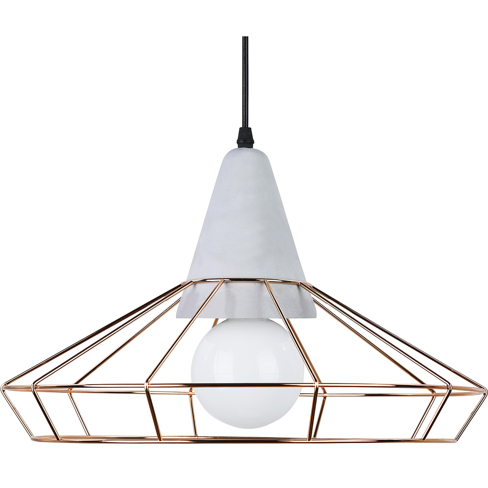  Buy Ceiling Lamp Retro Design - Hanging Lamp Metal and Concrete - Giotto Gold 59590 - in the UK