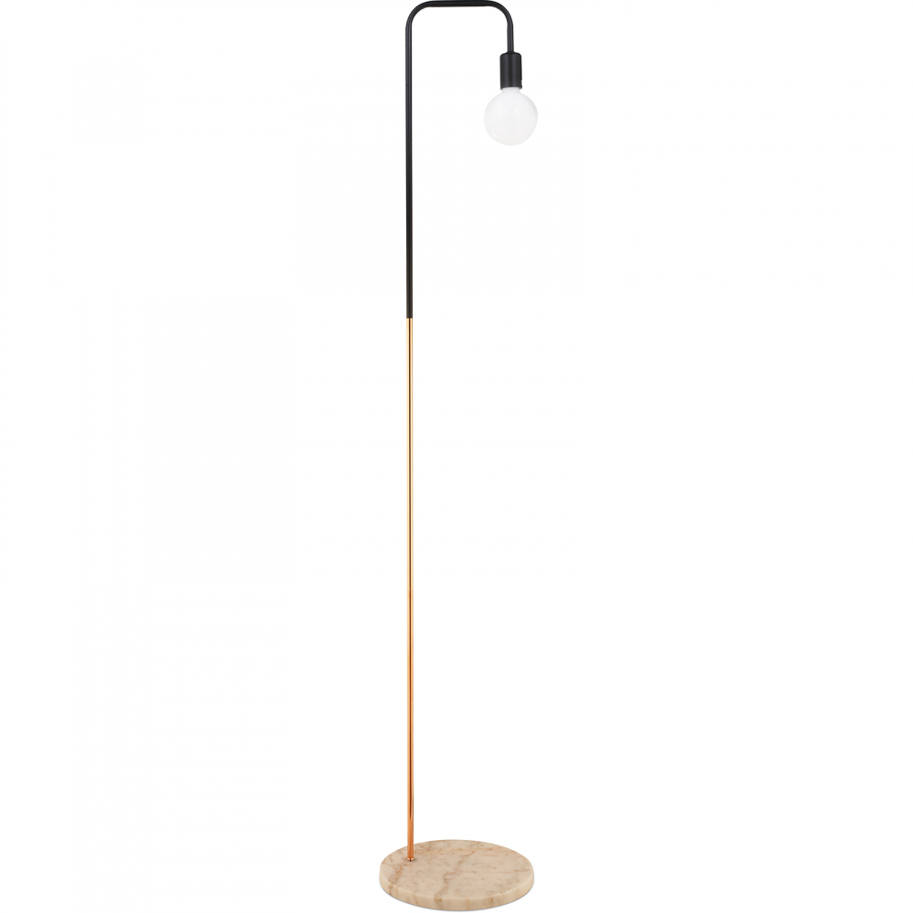  Buy Marble Base Floor Lamp - Living Room Lamp - Carlo Chrome Rose Gold 59578 - in the UK