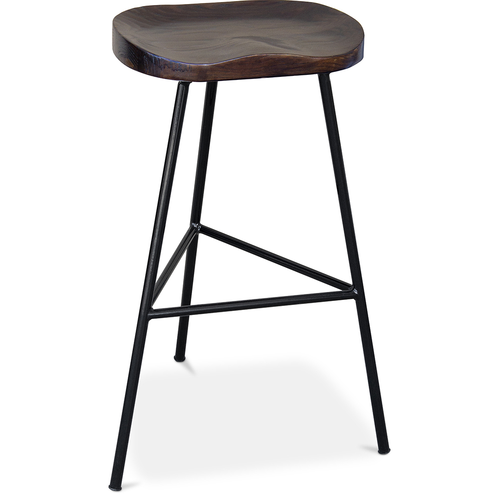  Buy Bar Stool - Industrial Design - Wood & Metal - 73 cm - Kangee Black 59575 - in the UK