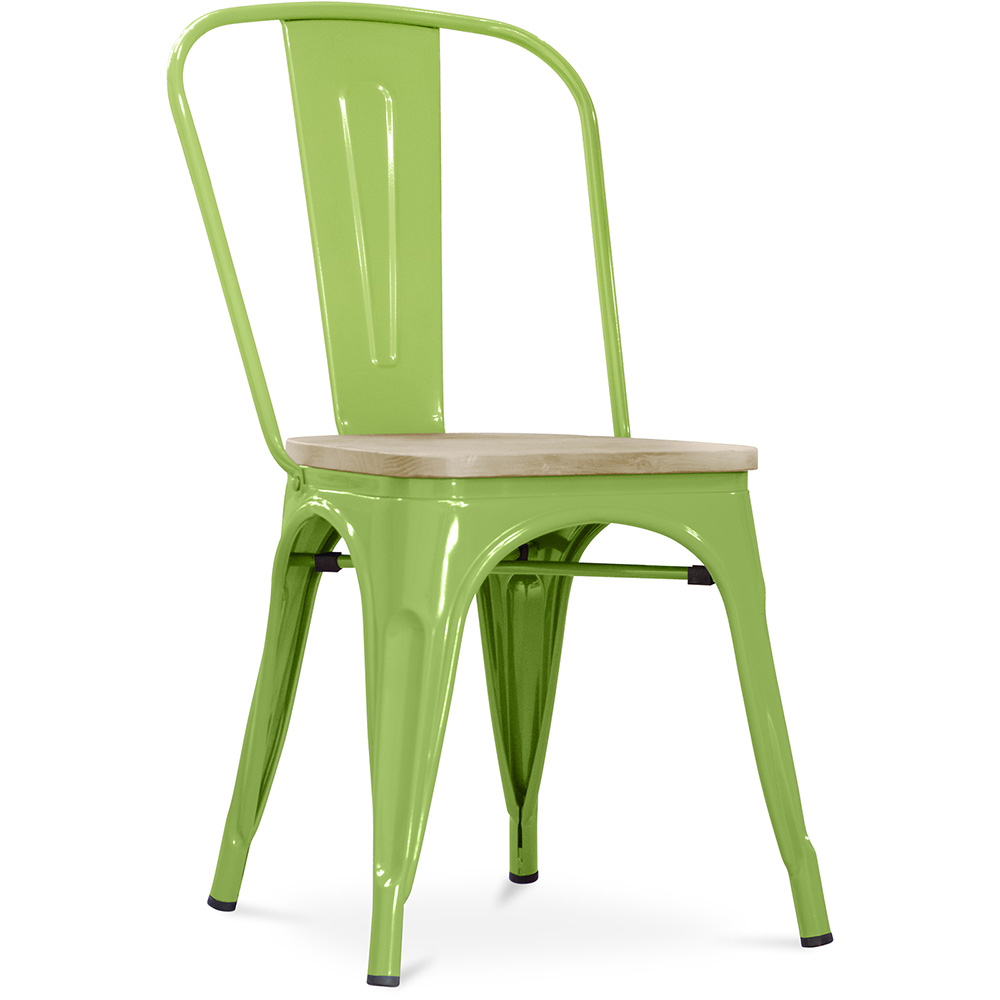  Buy Dining Chair - Industrial Design - Wood and Steel - Stylix Light green 59707 - in the UK