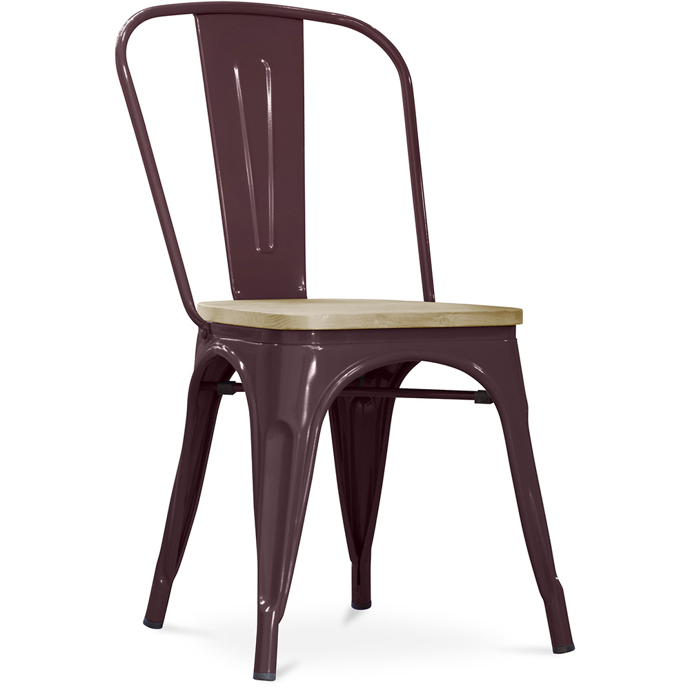  Buy Dining Chair - Industrial Design - Wood and Steel - Stylix Bronze 59707 - in the UK