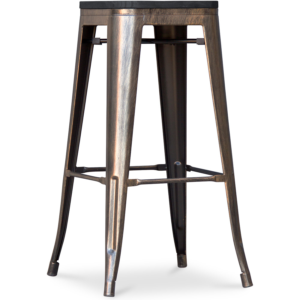  Buy Bar Stool - Industrial Design - Wood & Metal - 76cm - Stylix Metallic bronze 59697 - in the UK