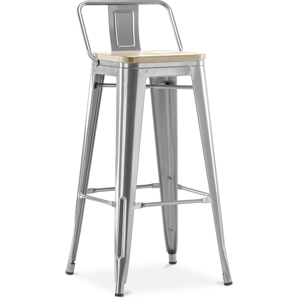  Buy Bar Stool with Backrest - Industrial Design - 76 cm - Stylix Steel 59694 - in the UK