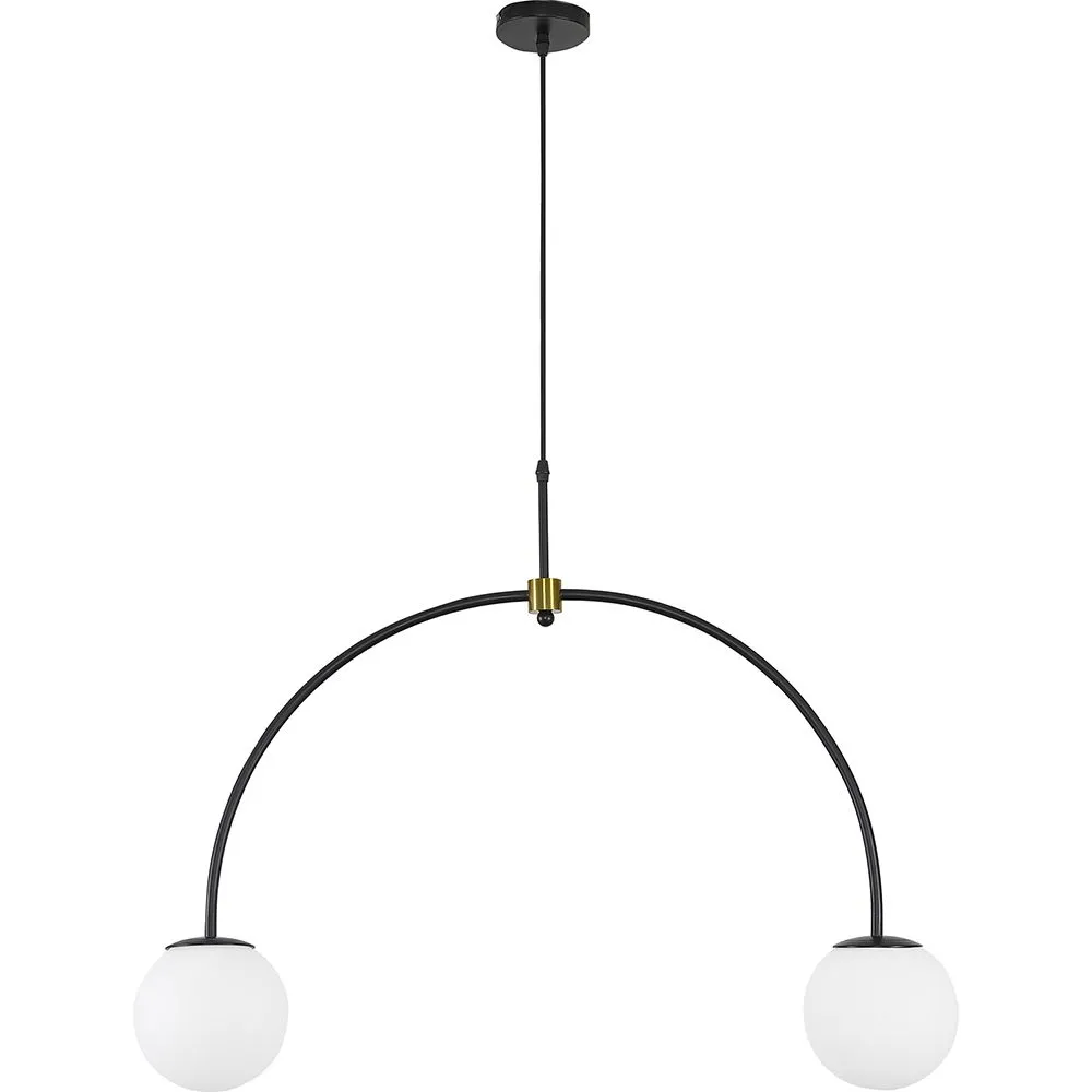 Glass Ball Ceiling Lamp - 2-Arm Pendant Lamp - Josephine image 8