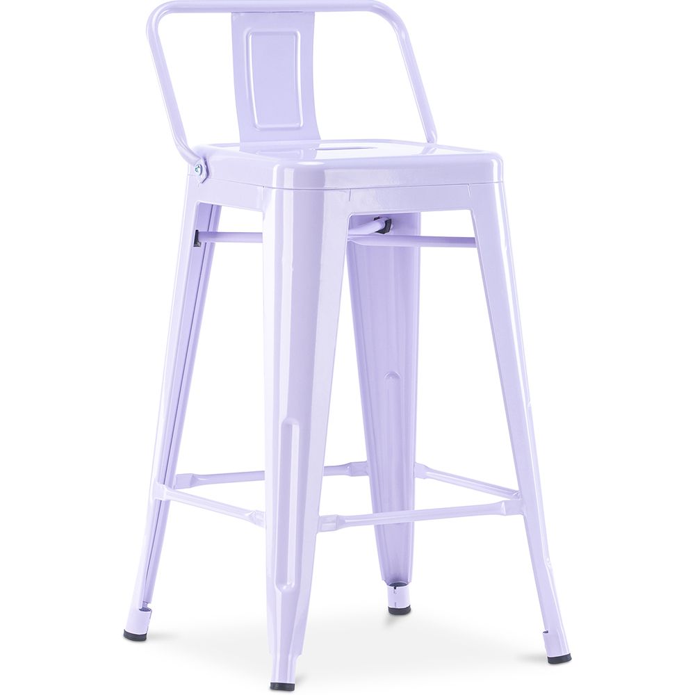 Bar Stool with Backrest Industrial Design - 60cm - Stylix image 8