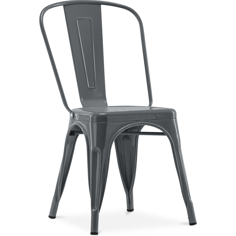  Buy Steel Dining Chair - Industrial Design - New Edition - Stylix Dark grey 59802 - in the UK