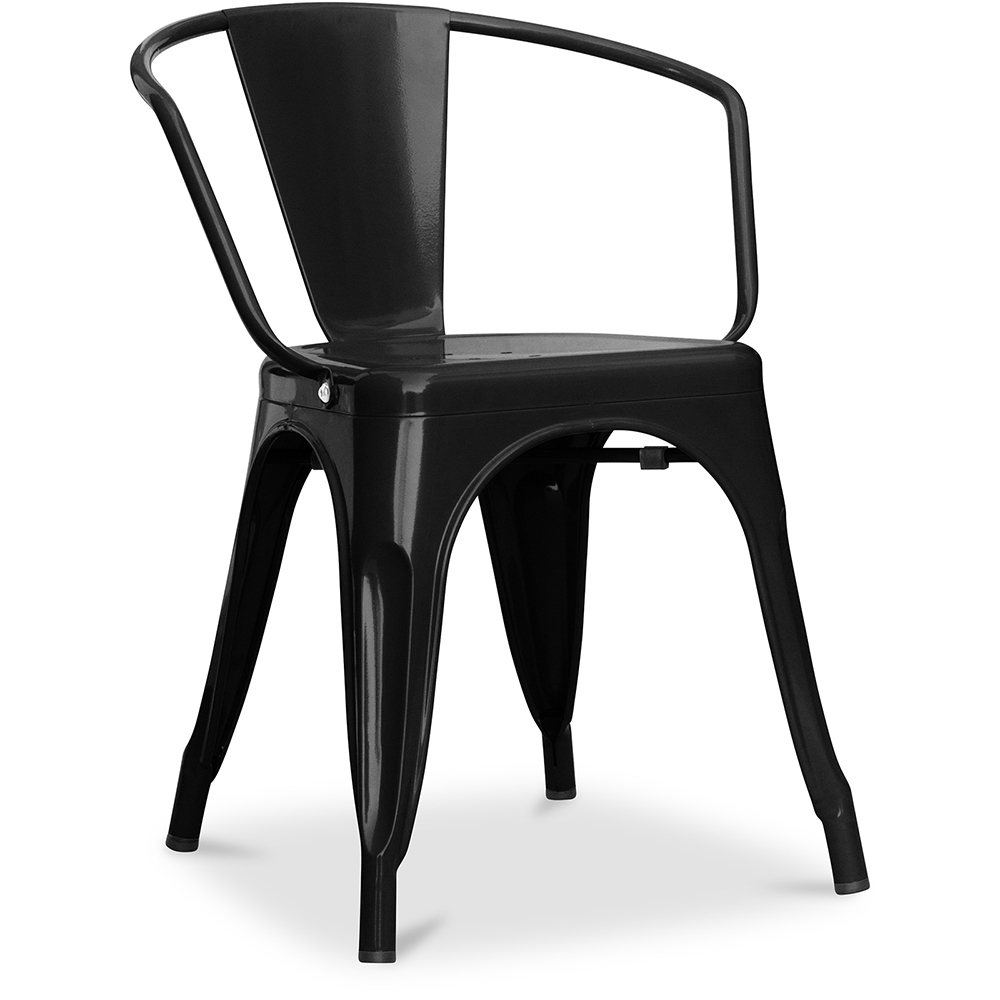  Buy Dining Chair with Armrests - Steel - New Edition - Stylix Black 59809 - in the UK