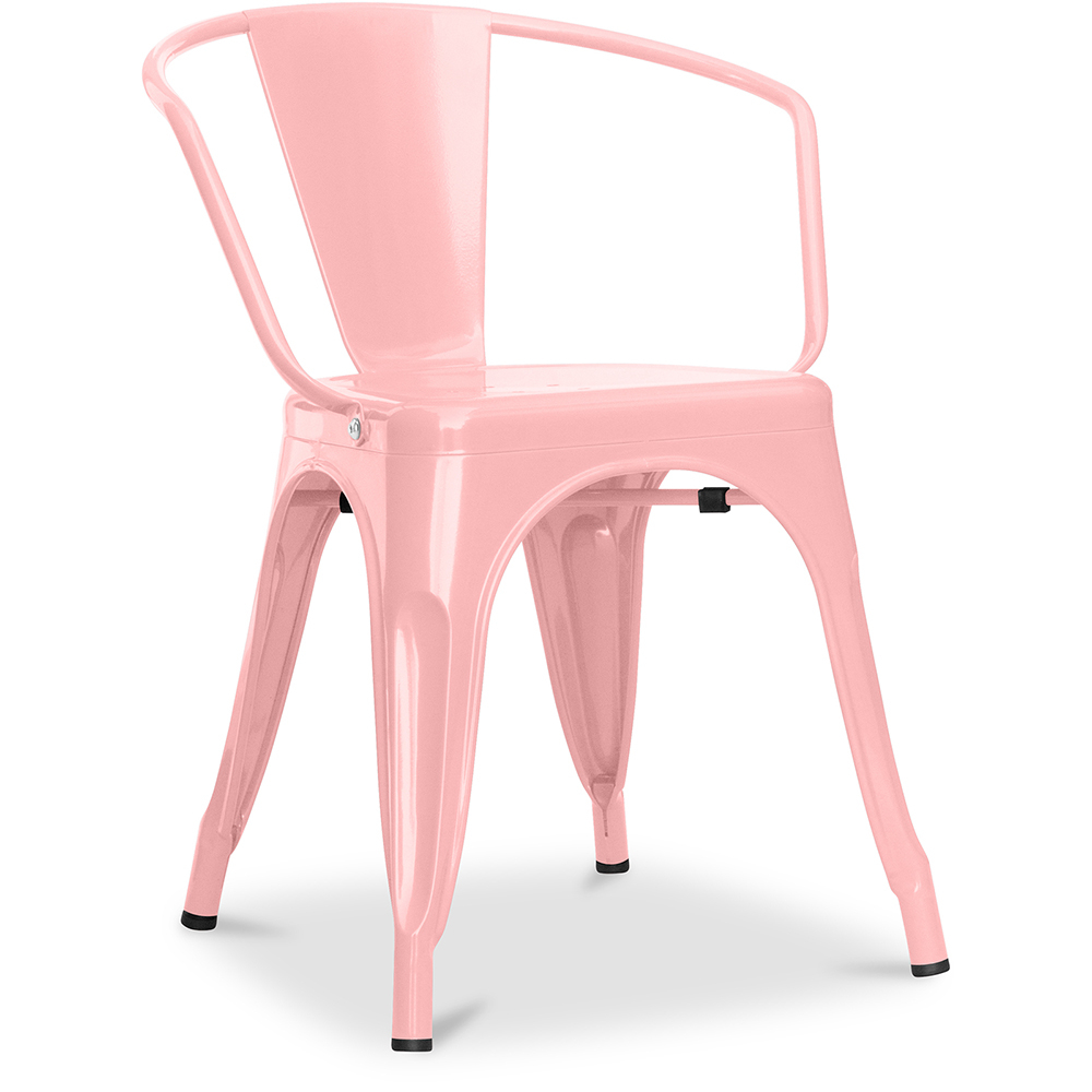  Buy Dining Chair with Armrests - Steel - New Edition - Stylix Pink 59809 - in the UK