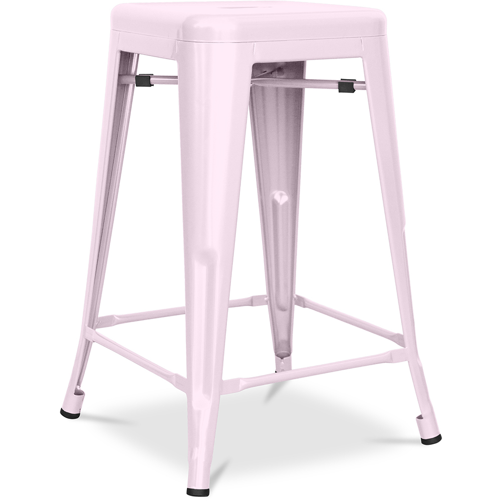  Buy Industrial Design Bar Stool - Matte Steel - 60cm - Stylix Pastel pink 58993 - in the UK