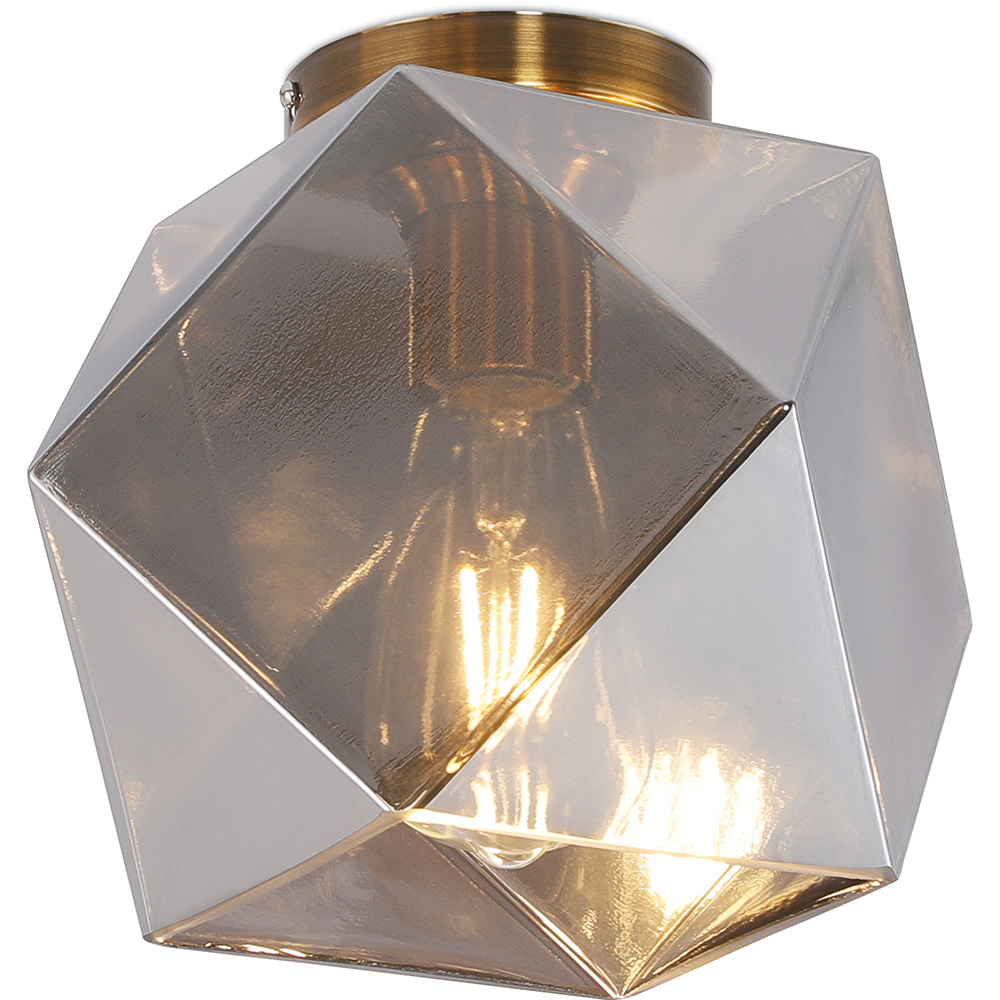  Buy Crystal Ceiling Lamp - Retro Design Flush Mount - Avo Grey transparent 59832 - in the UK