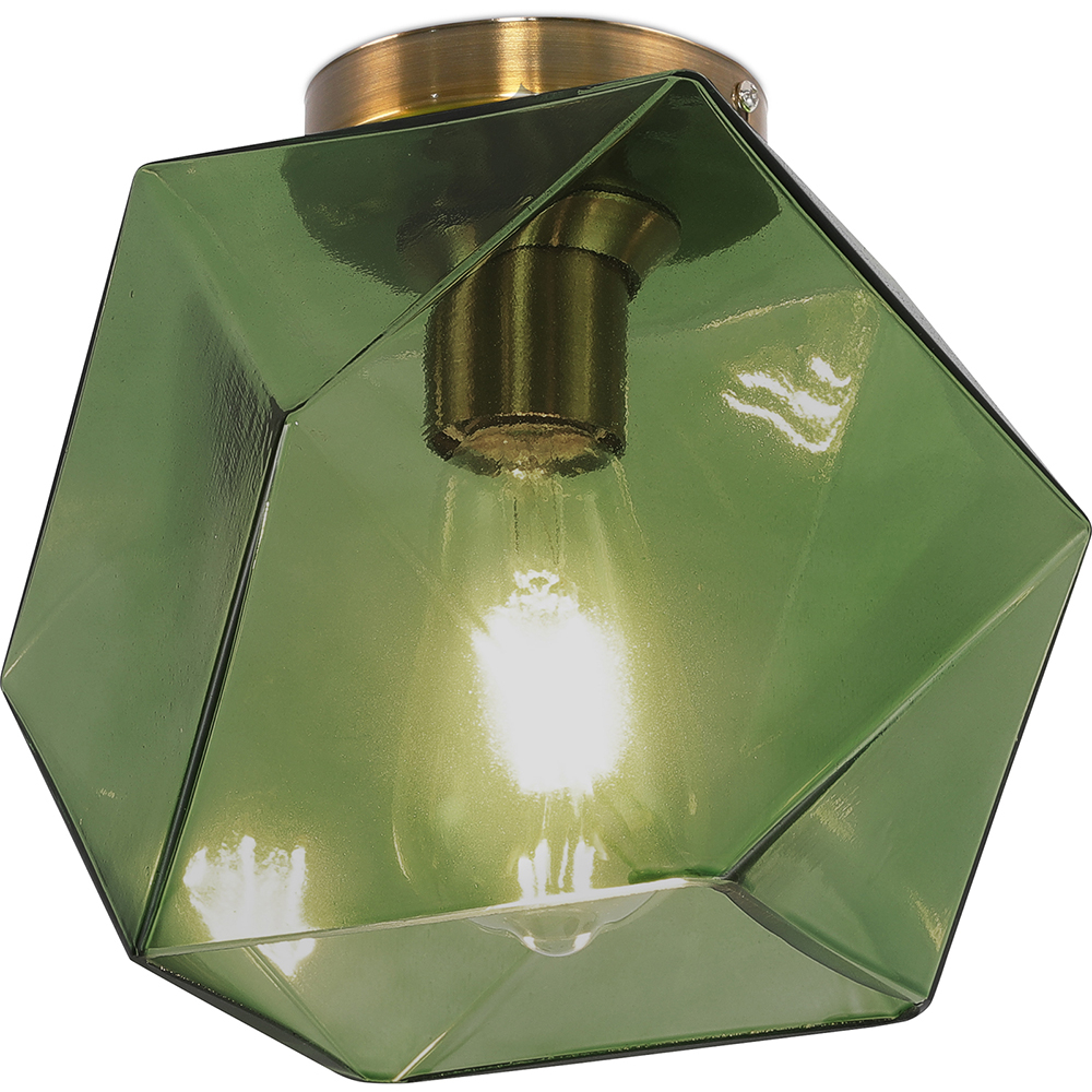  Buy Crystal Ceiling Lamp - Retro Design Flush Mount - Avo Green 59832 - in the UK