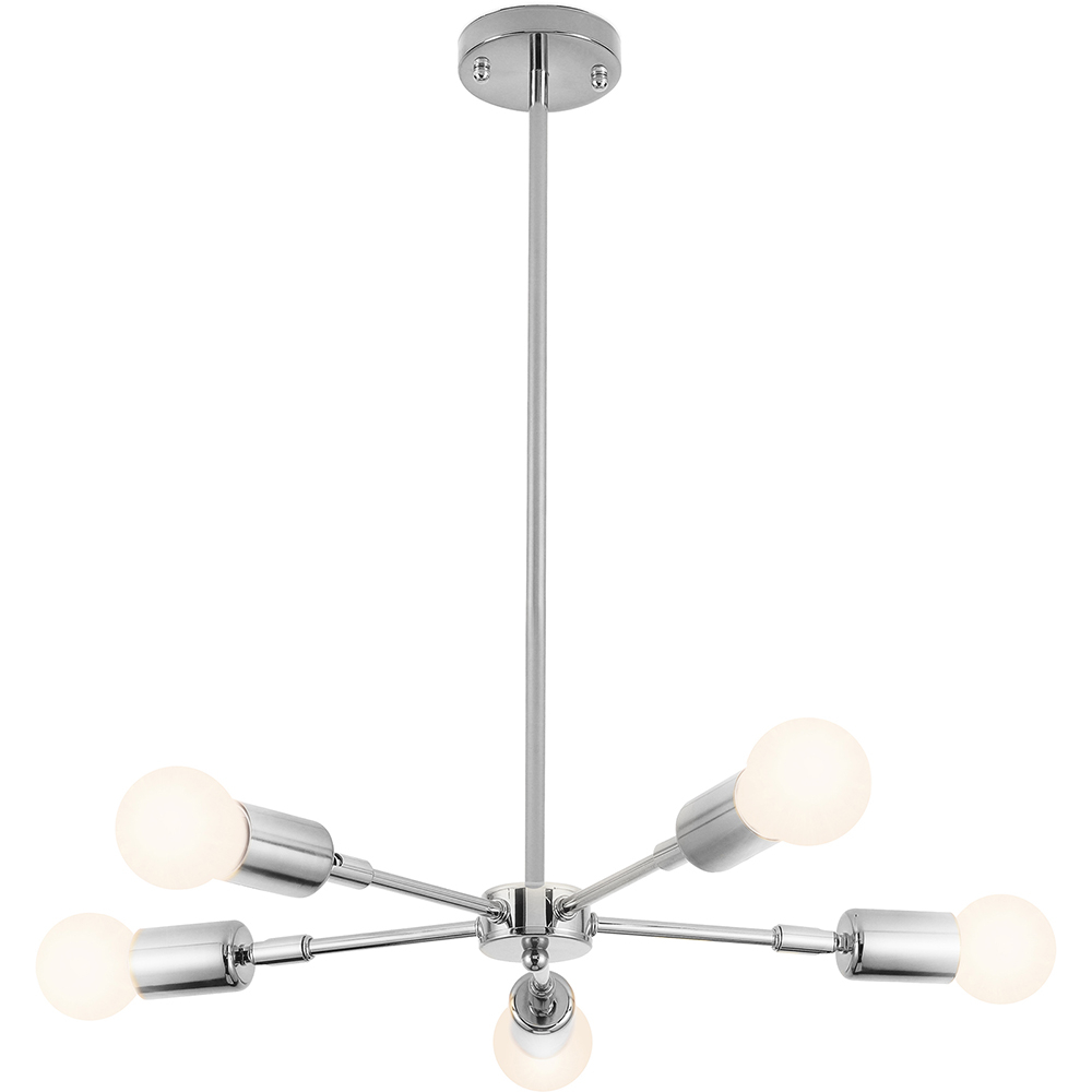  Buy Gold Ceiling Lamp - Design Pendant Lamp - 5 Arms - Tristan Silver 59834 - in the UK