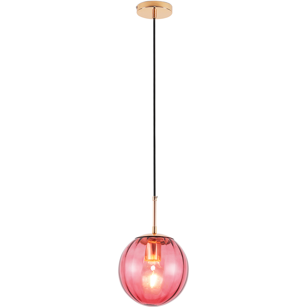  Buy Retro Ceiling Lamp - Colored Ball Pendant Lamp - Rumi Pink 59839 - in the UK