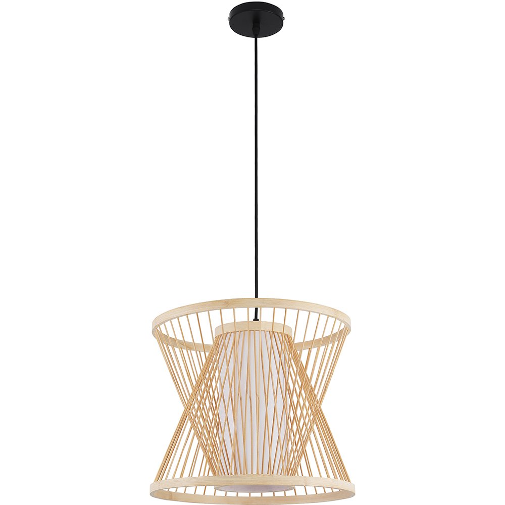  Buy Design Boho Bali Bamboo Woven Pendant Lamp Natural wood 59850 - in the UK