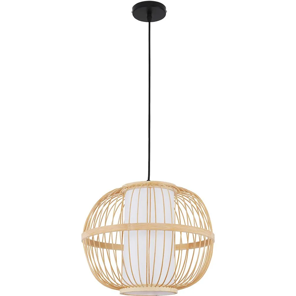 Bamboo Ceiling Lamp - Boho Bali Design Pendant Lamp - Kaula image 8