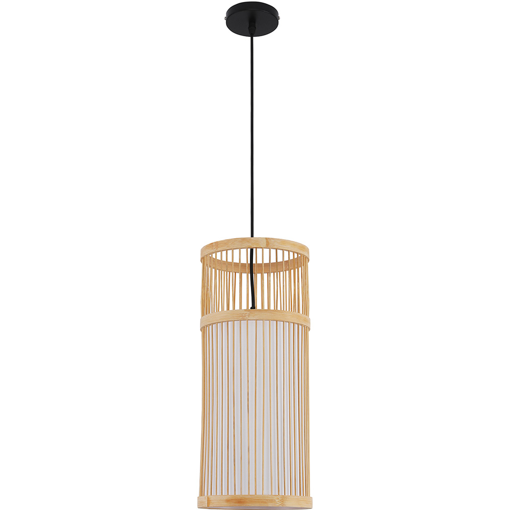  Buy Bamboo Ceiling Lamp - Boho Bali Style Pendant Lamp - Lawan Natural wood 59857 - in the UK