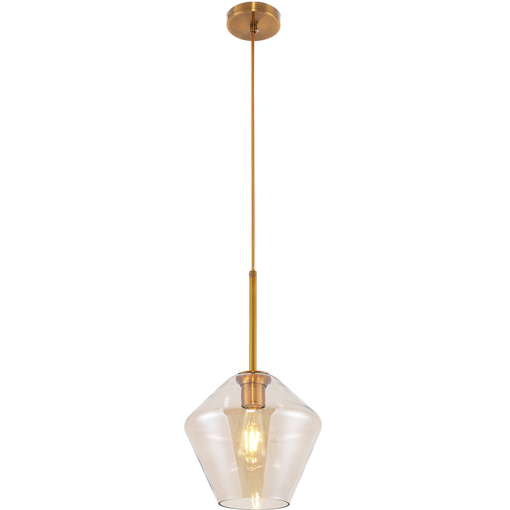  Buy Diamond Glass Shade Hanging Lamp Beige 59859 - in the UK