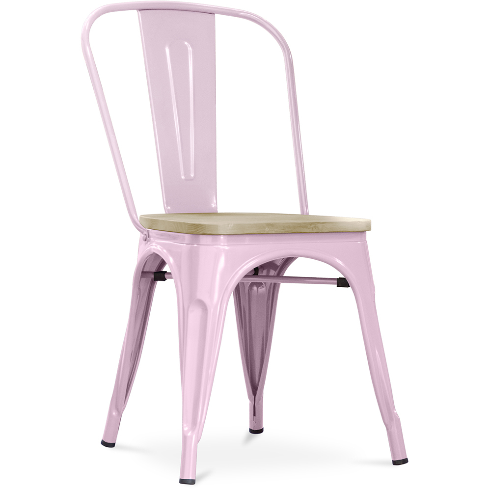  Buy Dining Chair - Industrial Design - Wood and Steel - Stylix Pastel pink 59707 - in the UK