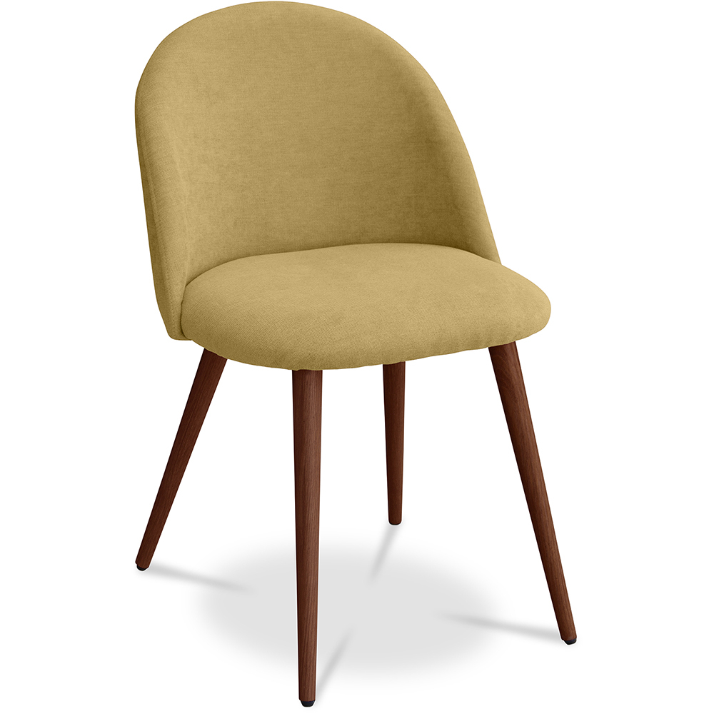  Buy Dining Chair - Upholstered in Fabric - Scandinavian Style - Evelyne Light Yellow 58982 - in the UK