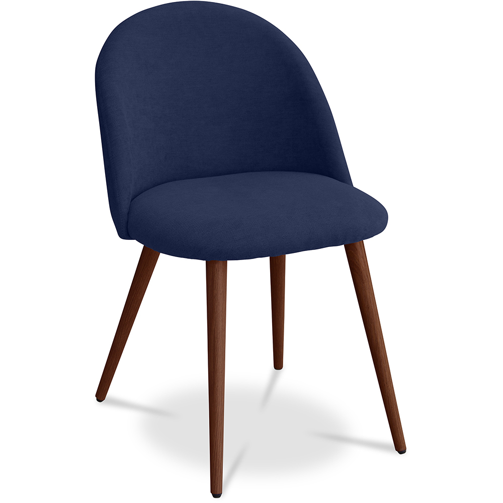  Buy Dining Chair - Upholstered in Fabric - Scandinavian Style - Evelyne Dark blue 58982 - in the UK