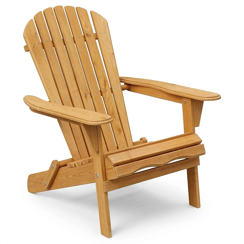 Wooden Outdoor Chair with Armrests - Adirondack Garden Chair - Adirondack image 8