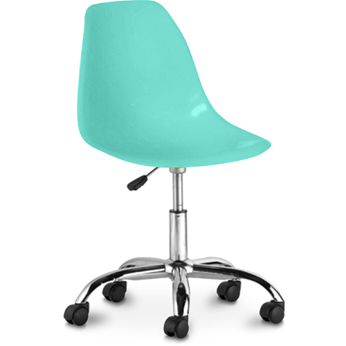  Buy Office Chair with Castors - Swivel Desk Chair - Denisse Turquoise 59863 - in the UK