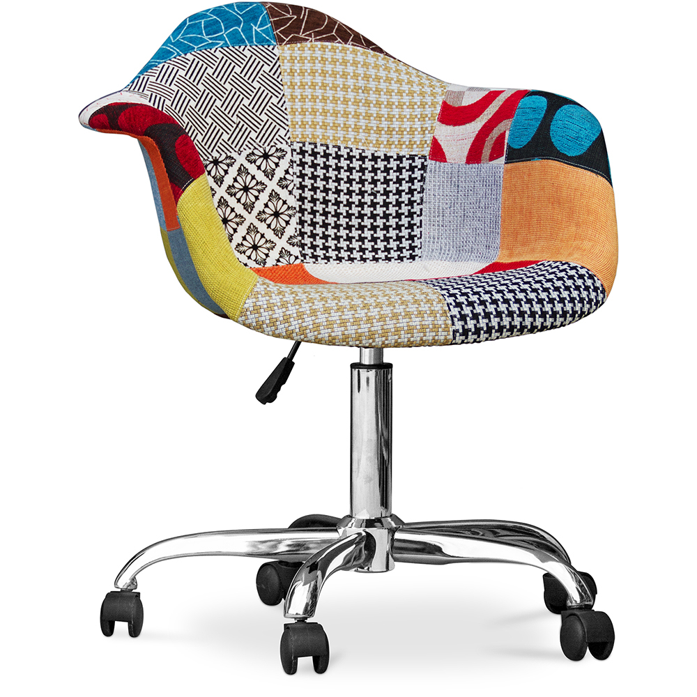  Buy 
Office Chair with Armrests - Desk Chair with Wheels - Upholstered in Patchwork - Patty Multicolour 59867 - in the UK