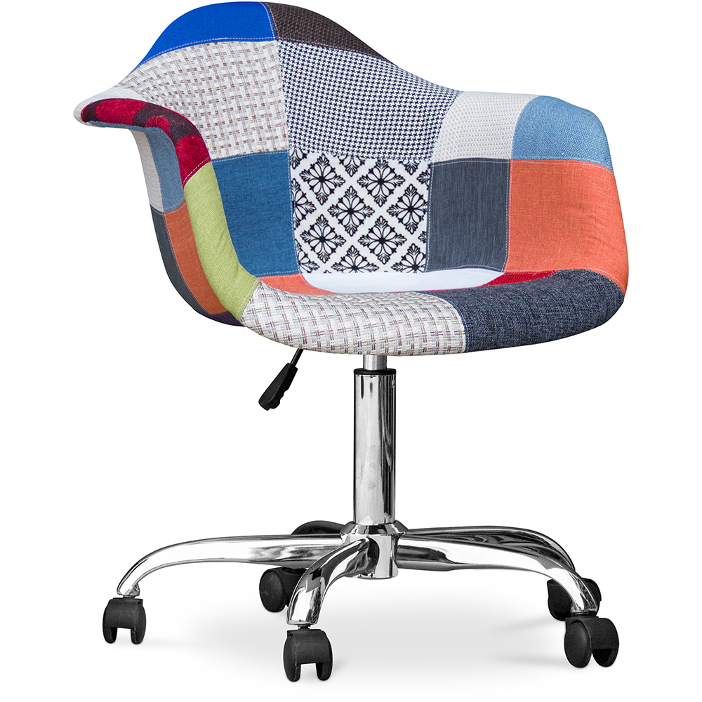  Buy 
Office Chair with Armrests - Desk Chair with Wheels - Upholstered in Patchwork - Pixi Multicolour 59868 - in the UK