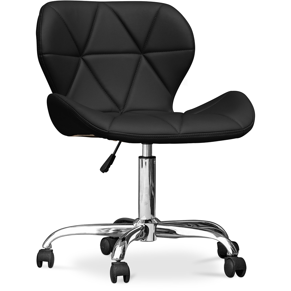  Buy Office Chair with Wheels - Swivel Desk Chair - Upholstered in Leatherette - Wito Black 59871 - in the UK