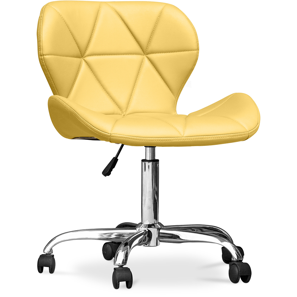  Buy Office Chair with Wheels - Swivel Desk Chair - Upholstered in Leatherette - Wito Yellow 59871 - in the UK