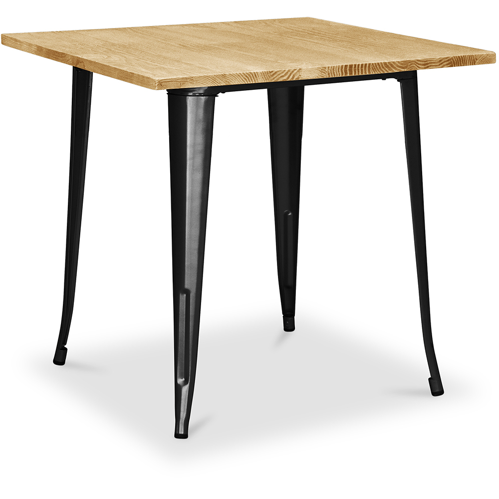 Buy Square Industrial Dining Table - Wood and Metal - Stylix Black 59874 - in the UK
