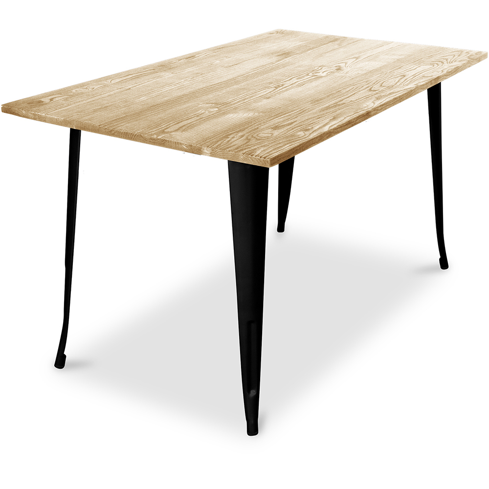  Buy Rectangular Dining Table - Industrial Design - Wood - Troy Black 59876 - in the UK