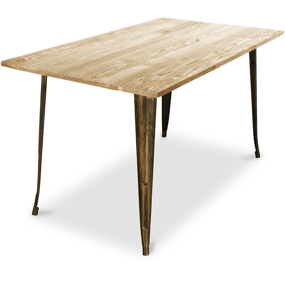  Buy Rectangular Dining Table - Industrial Design - Wood - Troy Metallic bronze 59876 - in the UK