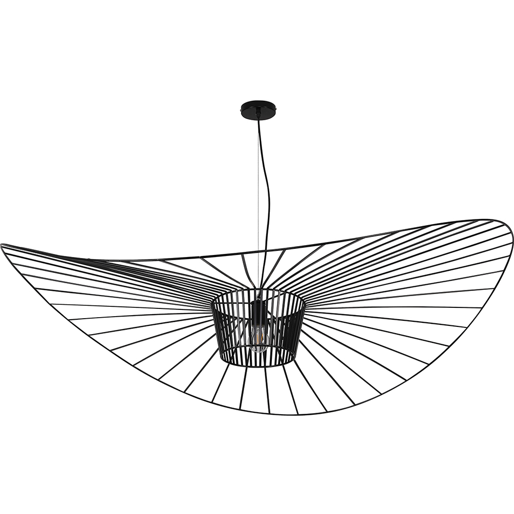  Buy Ceiling Lamp - Pendant Lamp Pamela Design - 140cm - Vertical Black 59884 - in the UK