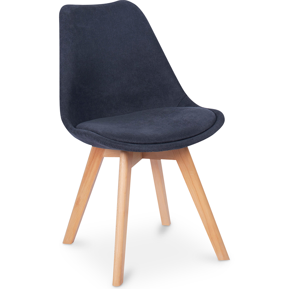  Buy Fabric Upholstered Dining Chair - Scandinavian Style - Denisse Dark grey 59892 - in the UK