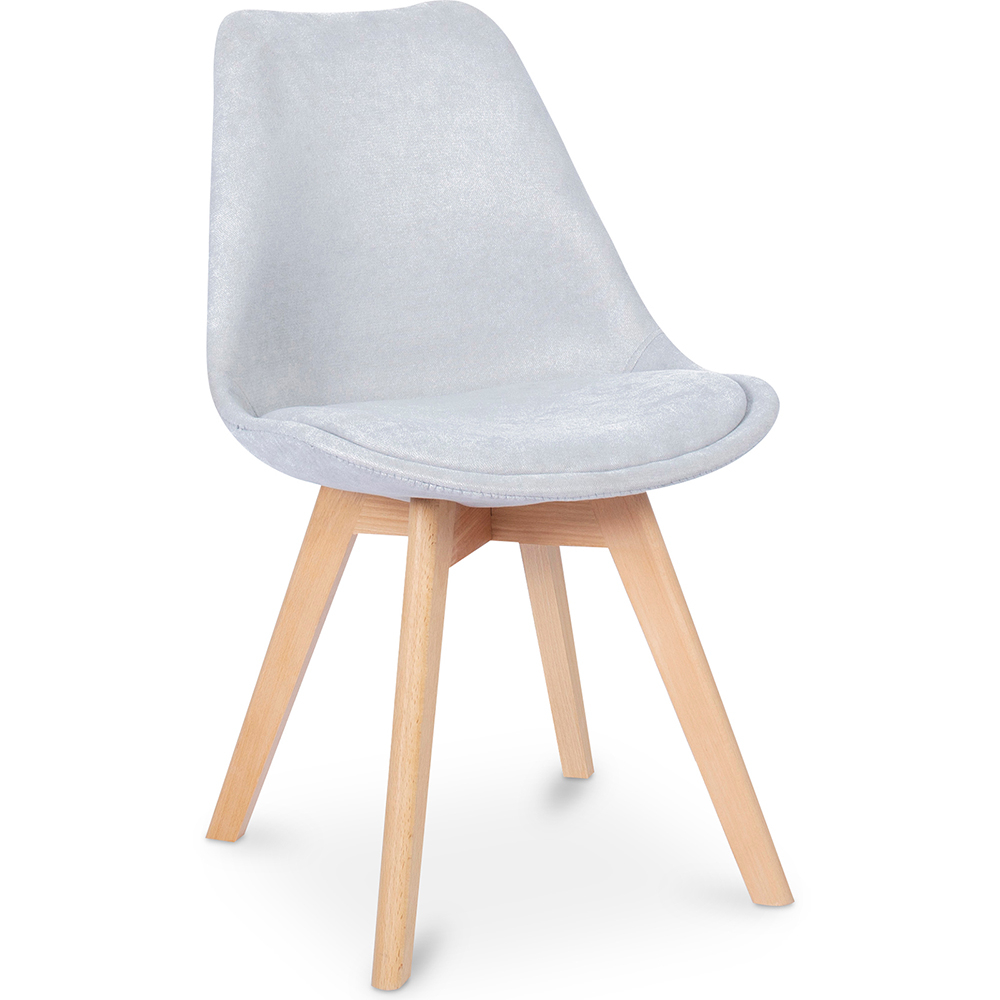  Buy Fabric Upholstered Dining Chair - Scandinavian Style - Denisse Light grey 59892 - in the UK