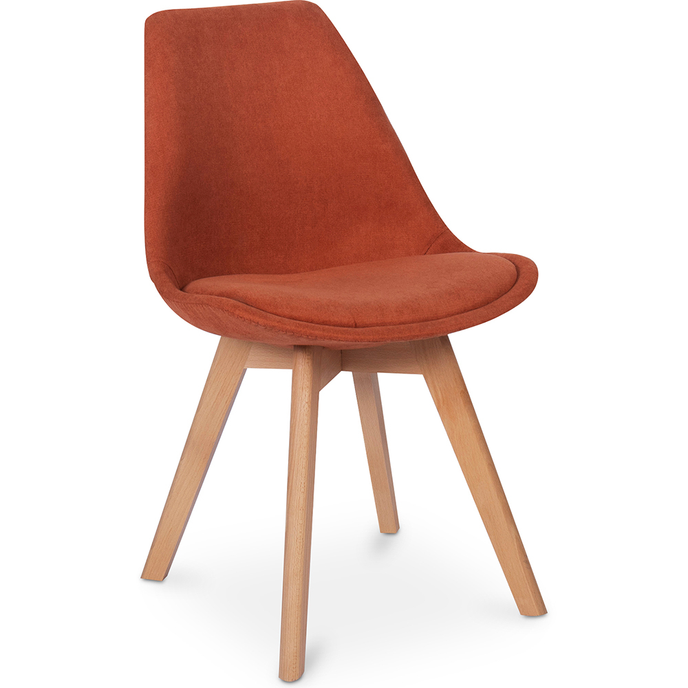  Buy Fabric Upholstered Dining Chair - Scandinavian Style - Denisse Orange 59892 - in the UK