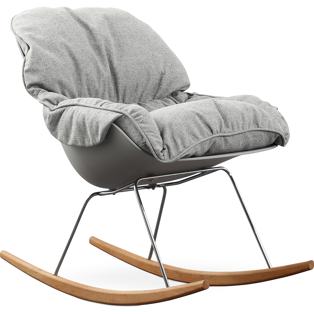 Buy Padded Rocking Chair - Scandinavian Design - Ruma Grey 59895 - in the UK