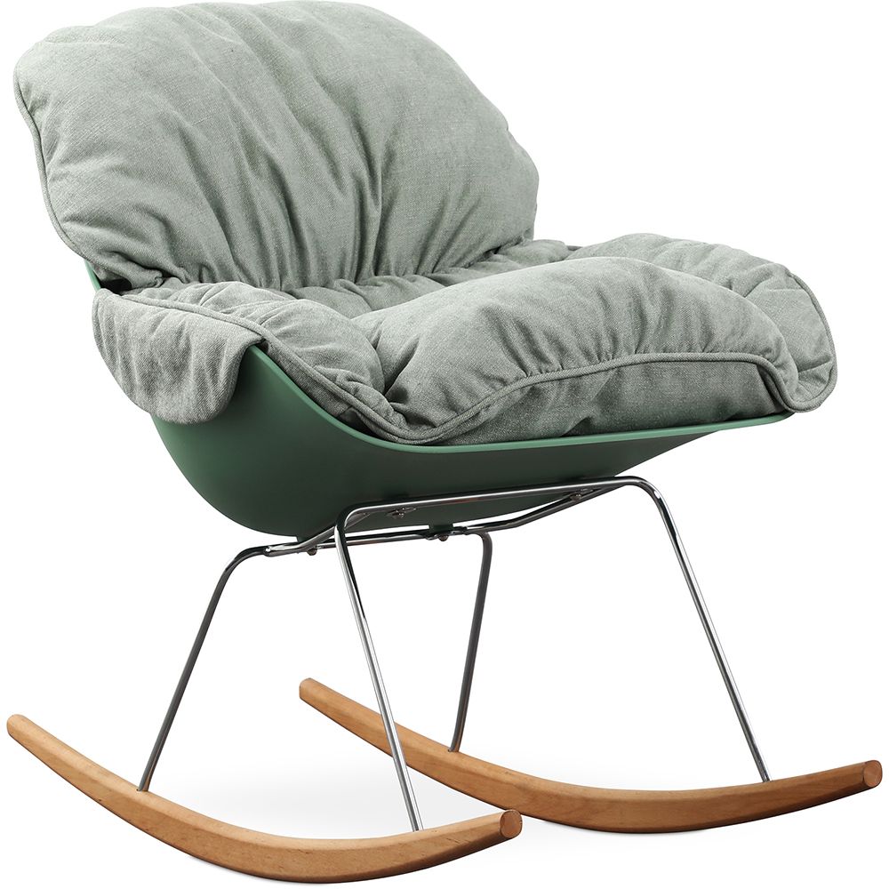 Padded Rocking Chair - Scandinavian Design - Ruma image 8