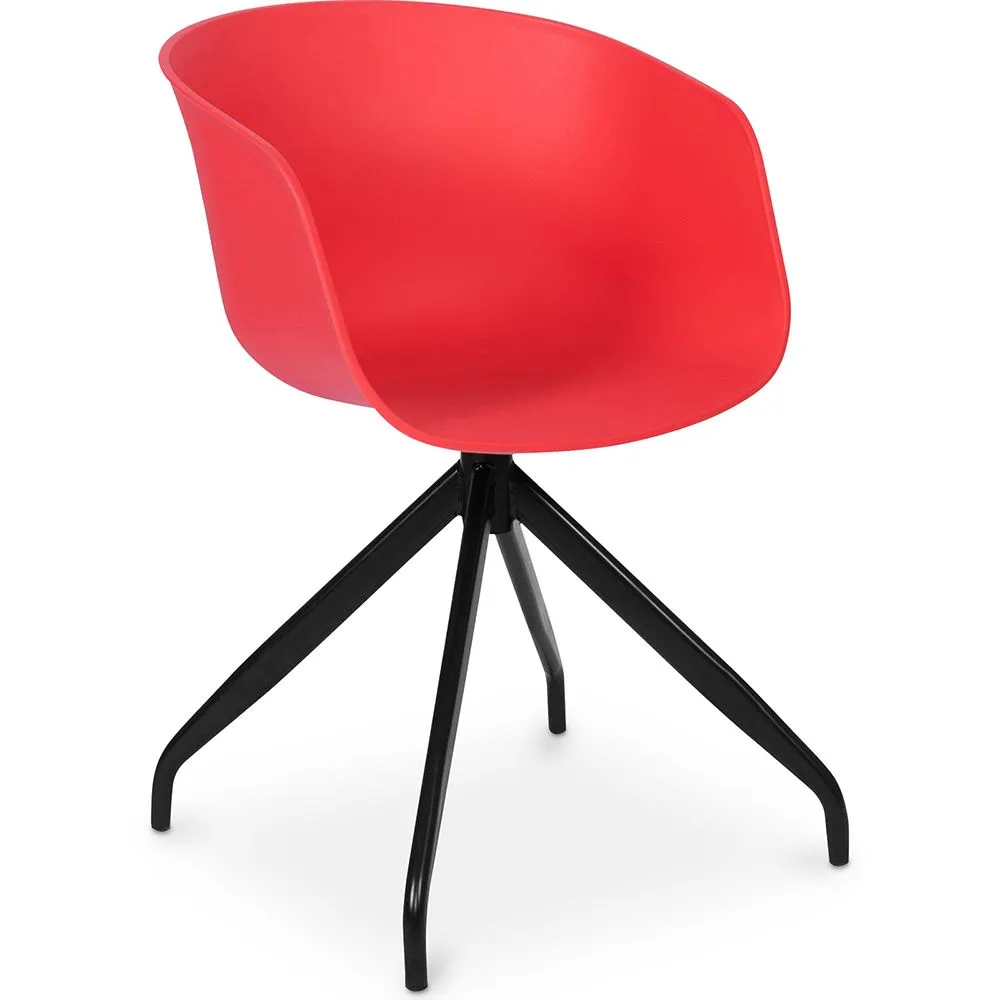 Upholstered Office Chair with Armrests - Black Design Desk Chair - Jodie - Joan image 8