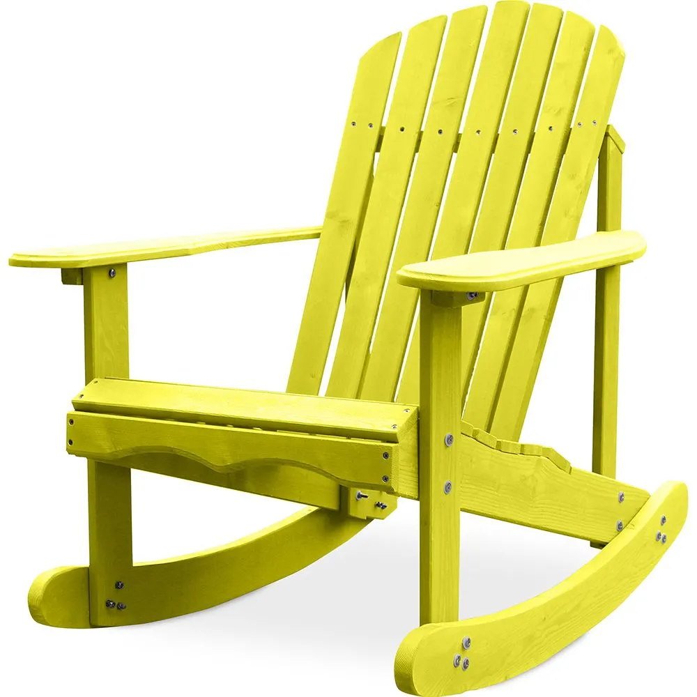 Outdoor Chair with Armrests - Garden Chair - Adirondack - Wooden Rocking Chair - Adirondack image 8