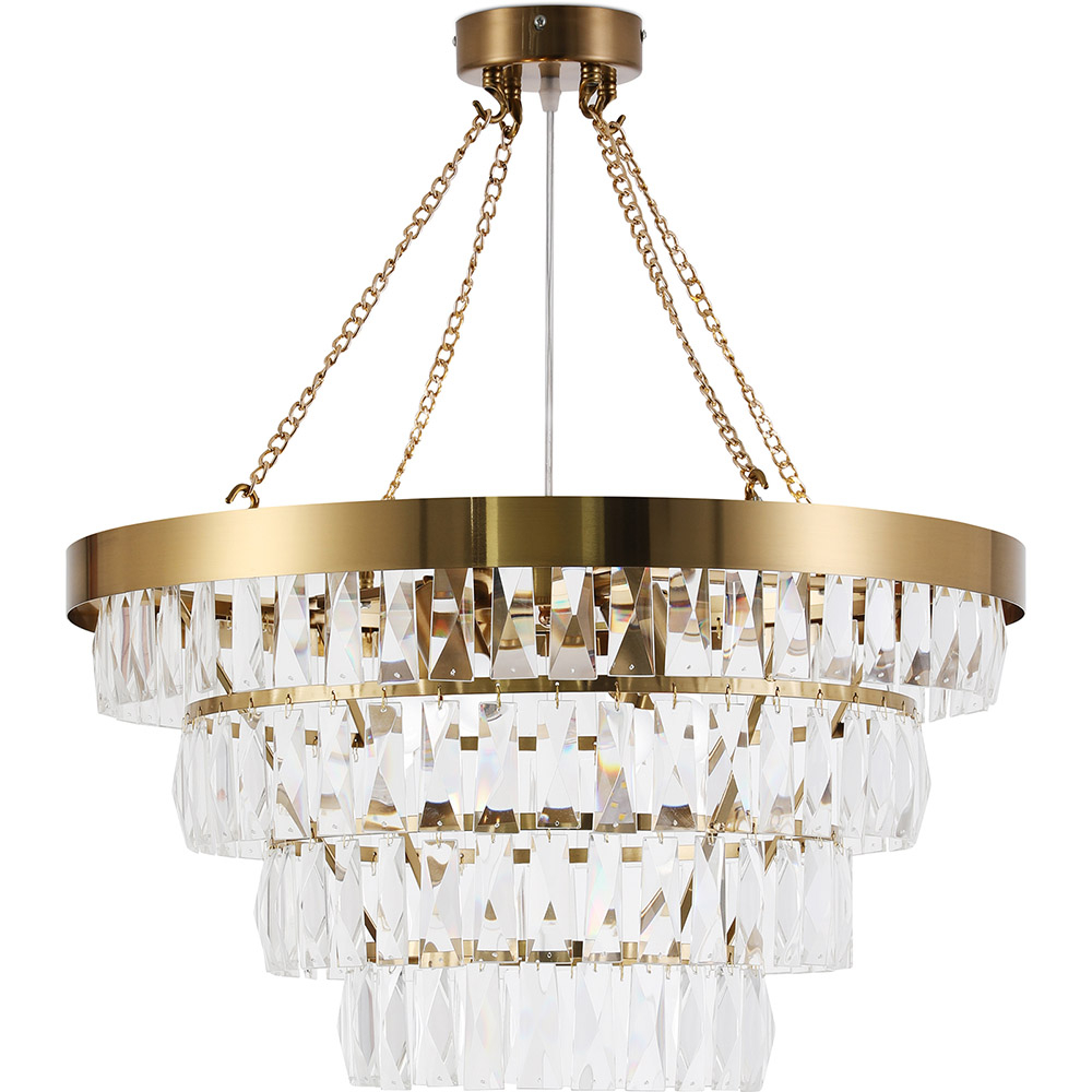  Buy Crystal Ceiling Lamp - Chandelier Pendant Lamp - Loraine Gold 59929 - in the UK